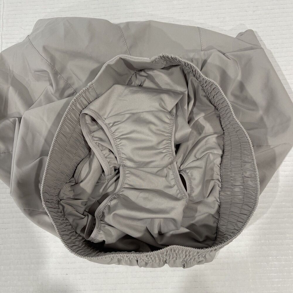 Nike Dri-Fit Women M Short Beige Grey Lined 2.5” Pocket Running High Rise - Picture 5 of 10